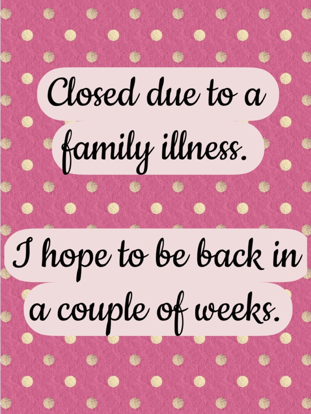 Closed temporarily. Sorry.